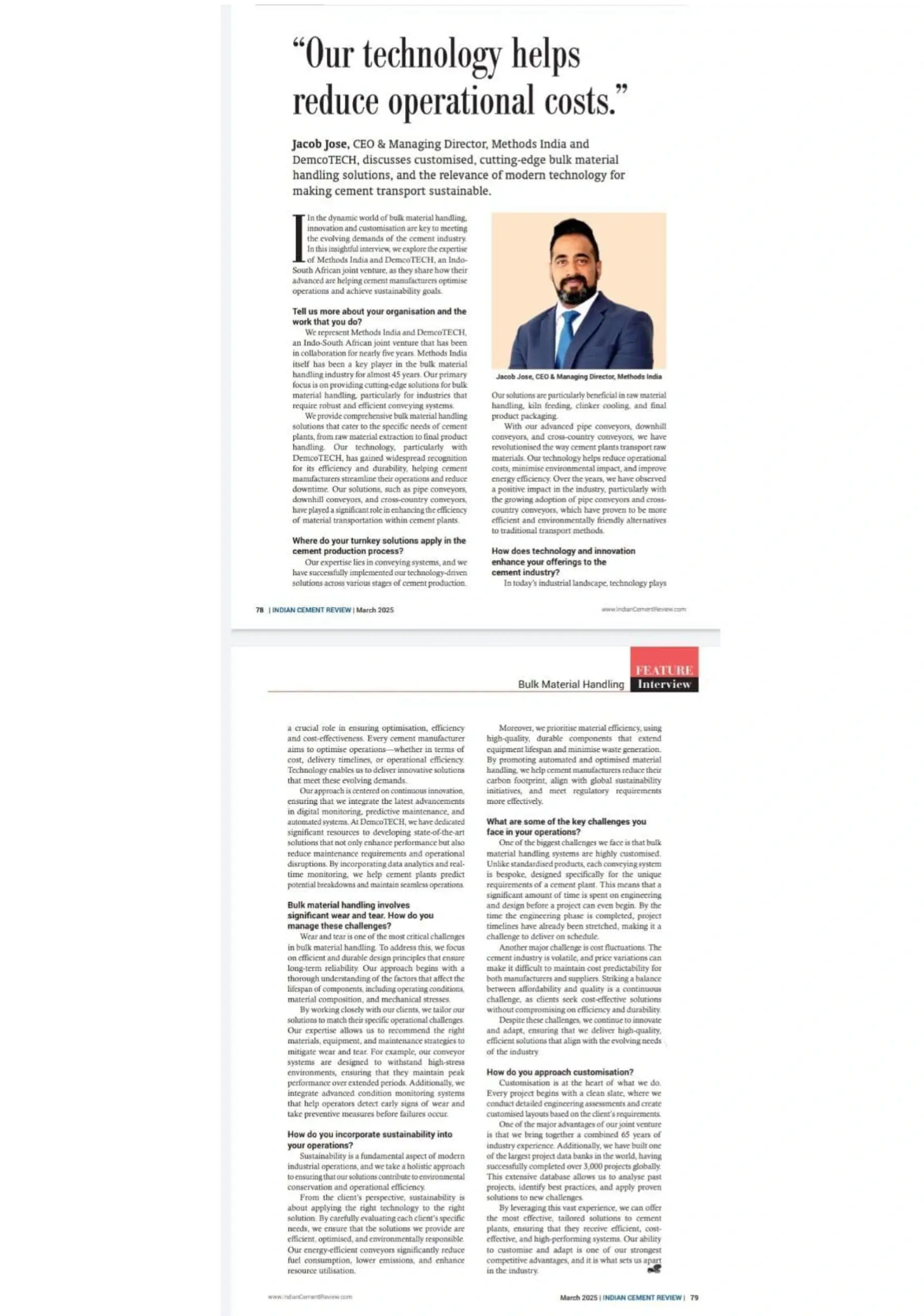Jacob Bose on Business Magazine